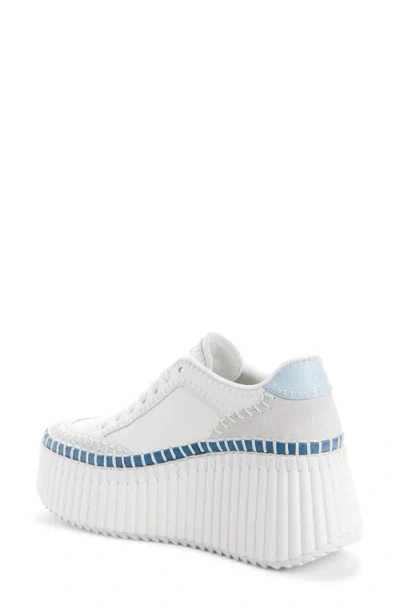 Chloé Nama Platform Sneaker In White