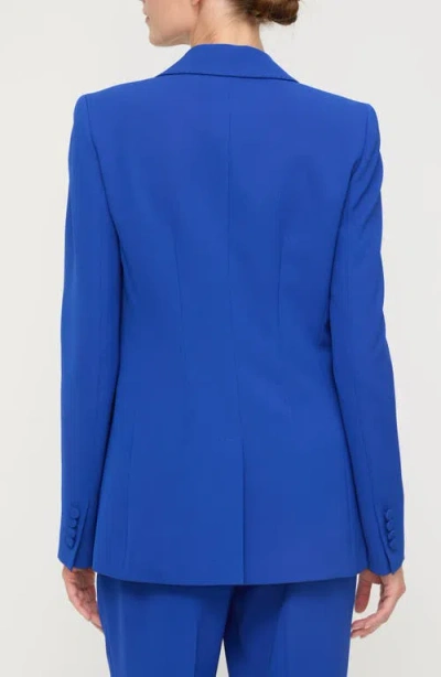 Lafayette 148 New York Finesse Crepe Blazer In Blue