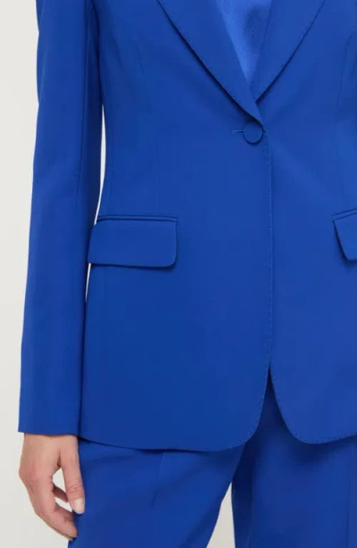 Lafayette 148 New York Finesse Crepe Blazer In Blue