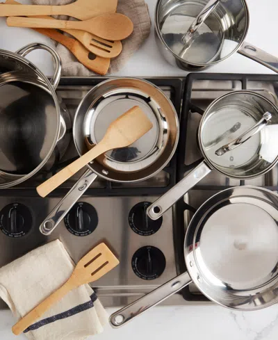 Basic Essentials Induction-ready Stainless Steel 14-pc. Cookware Set In Silver