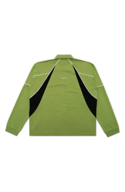 Students Captain Colorblock Long Sleeve Cotton Polo Shirt In Brown