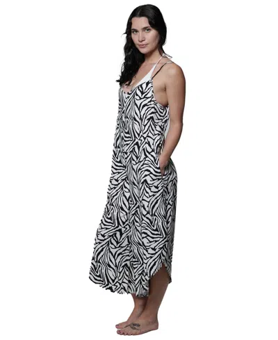 J Valdi Women's Flowy Pull-on Swim Jumper In Multi