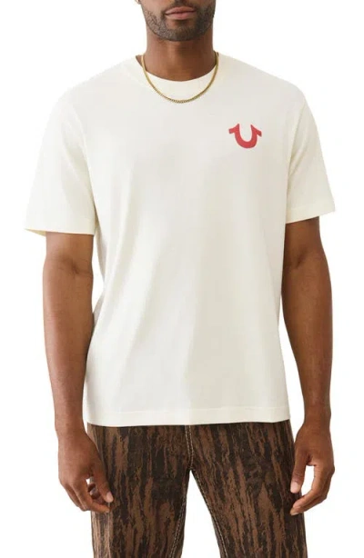 True Religion Number One Cotton Graphic T-shirt In Brown