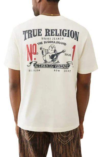 True Religion Number One Cotton Graphic T-shirt In Brown