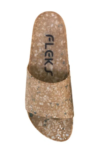 Fleks East Beach Slide Sandal In Brown