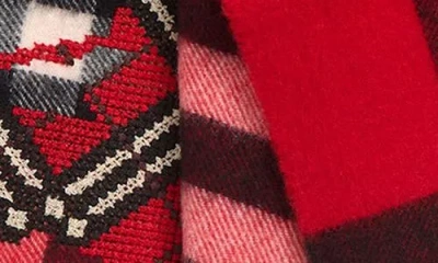 Burberry Wide Cross Stitch Ekd Check Cashmere Scarf