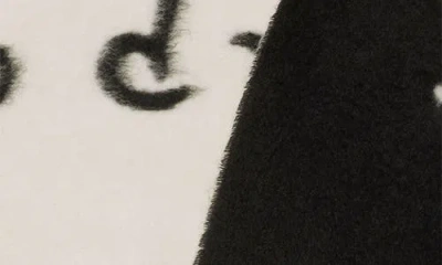 Burberry Logo Alpaca Wool Blend Hooded Scarf In Black