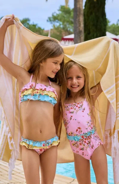 Pq Swim Kids' Ruffle Two-piece Swimsuit In Multi