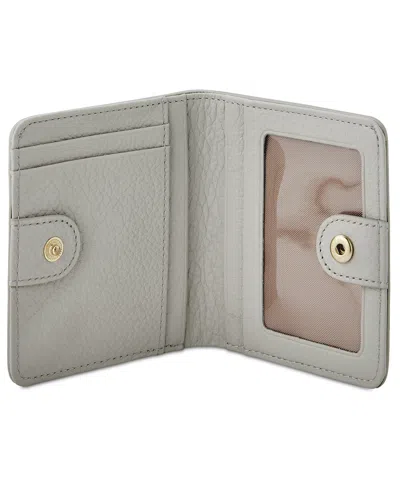 Gigi New York Mini Fold Over Wallet In Gray