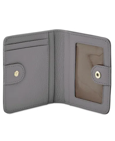 Gigi New York Mini Fold Over Wallet In Gray