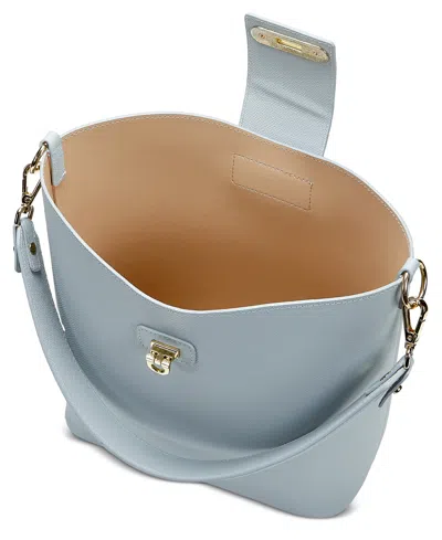 Gigi New York Isabel French Calfskin Leather Bucket Bag In Blue