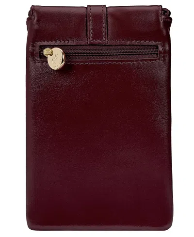 Gigi New York Emmie Leather Phone Crossbody Bag In Burgundy