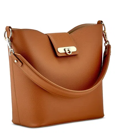 Gigi New York Isabel French Calfskin Leather Bucket Bag In Brown
