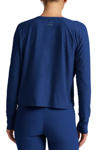 Beyond Yoga Featherweight Long Sleeve T-shirt In Blue