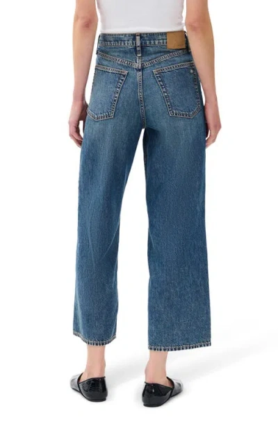 Rag & Bone Andi Wide Leg Ankle Jeans In Declan In Blue