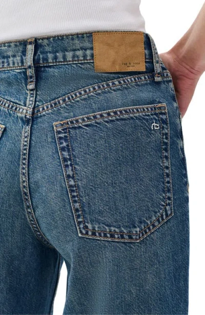 Rag & Bone Andi Wide Leg Ankle Jeans In Declan In Blue
