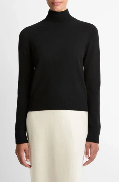 Vince Turtleneck Cashmere Sweater In Black