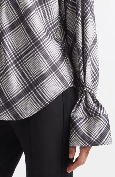 Derek Lam 10 Crosby Wesley Lattice Print Button-up Shirt In Multi