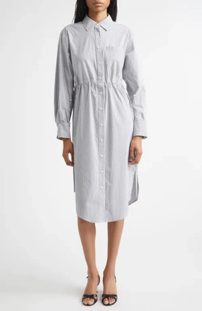 Derek Lam 10 Crosby Annalisa Long Sleeve Midi Shirtdress In White