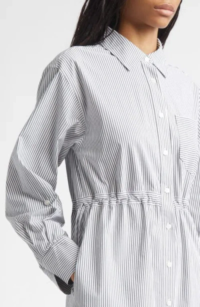 Derek Lam 10 Crosby Annalisa Long Sleeve Midi Shirtdress In White