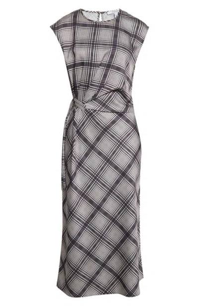 Derek Lam 10 Crosby Adelita Lattice Print Midi Dress In Multi