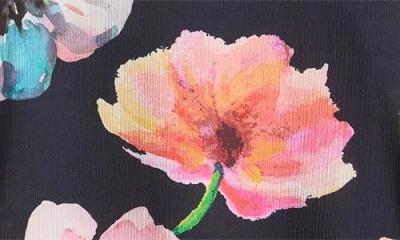 Apny Print Split Neck Top In Multi