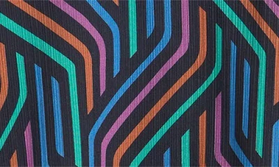 Apny Print Split Neck Top In Multi