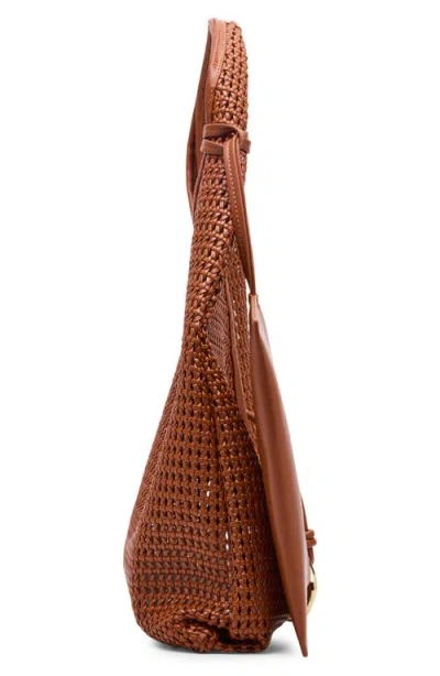 Dolce Vita Missie Woven Shoulder Bag In Brown