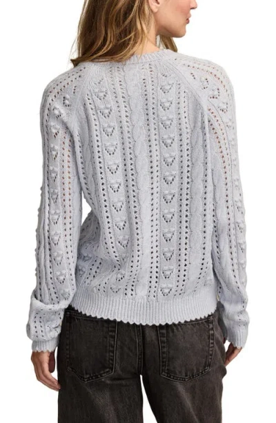 Lucky Brand Pointelle Sweater In Gray
