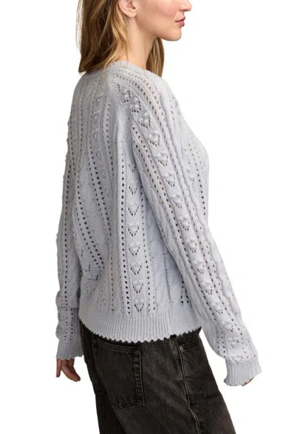 Lucky Brand Pointelle Sweater In Gray