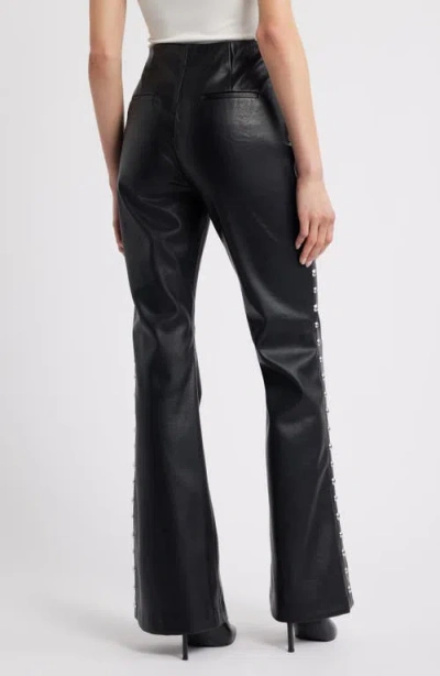 Mango Ares Flare Faux Leather Pants In Black