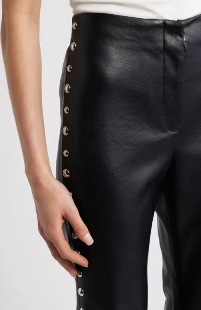 Mango Ares Flare Faux Leather Pants In Black
