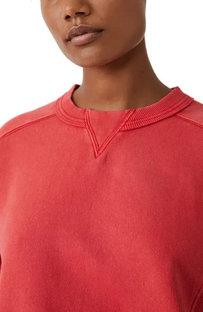 Free People Intercept Cotton Blend Sweatshirt In Red