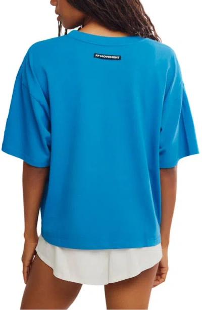 Free People Fp Movement Tackle Cotton T-shirt In Blue