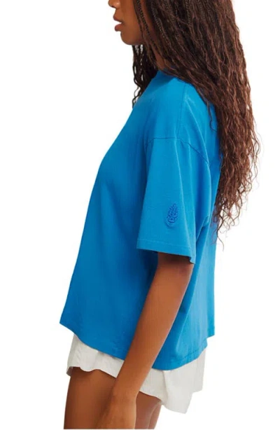 Free People Fp Movement Tackle Cotton T-shirt In Blue
