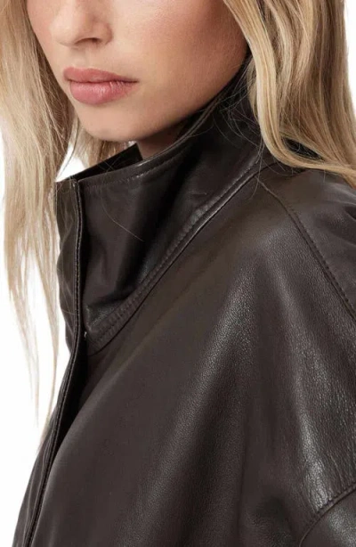 Allsaints Ryder Leather Jacket In Brown