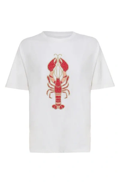 Maaji Azalea Lobster Cotton Cover-up T-shirt In Pink