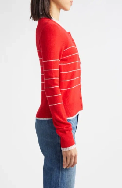 Derek Lam 10 Crosby Vernon Double Layer Wool Cashmere Sweater In Red