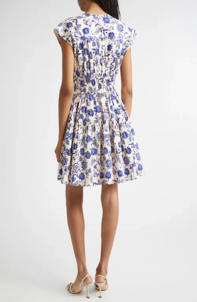 Derek Lam 10 Crosby Tora Floral Poplin Fit & Flare Dress In Multi