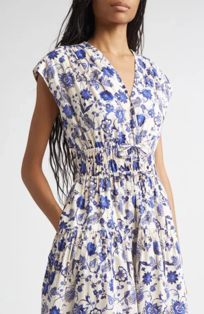 Derek Lam 10 Crosby Tora Floral Poplin Fit & Flare Dress In Multi