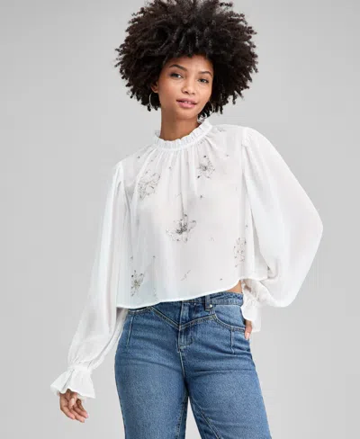 And Now This Women's Beaded Floral Blouse, Macy's Exclusive In White