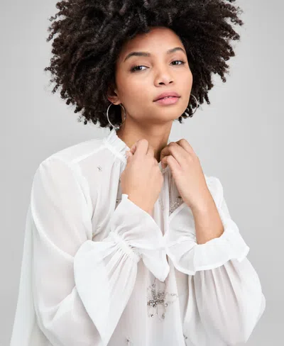 And Now This Women's Beaded Floral Blouse, Macy's Exclusive In White