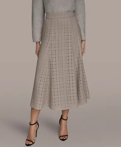 Donna Karan Women's Side Zip A-line Skirt In Neutral