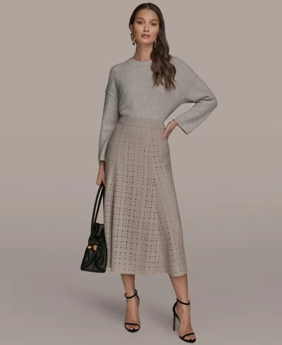 Donna Karan Women's Side Zip A-line Skirt In Neutral