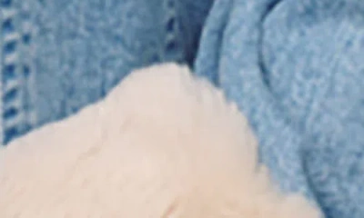 Bella Dahl Faux Shearling Lined Denim Jacket In Blue