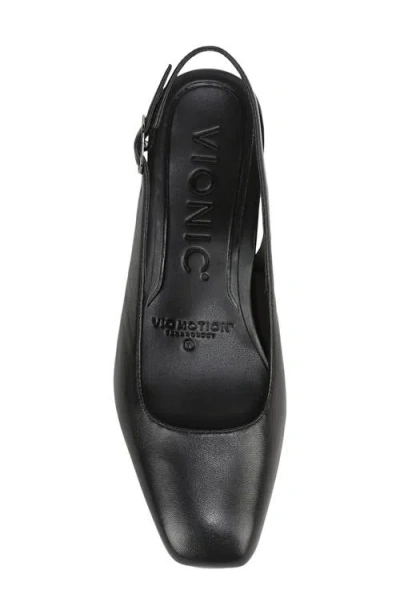 Vionic Reyes Block Heel Slingback Pump In Black