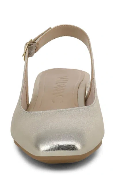 Vionic Reyes Block Heel Slingback Pump In Gray