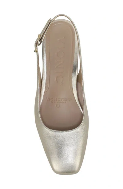 Vionic Reyes Block Heel Slingback Pump In Gray