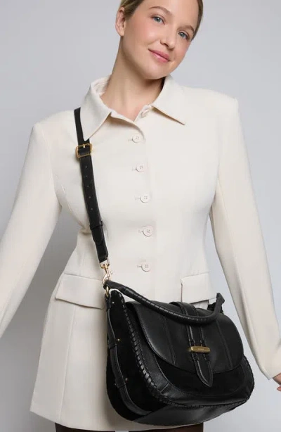 Aimee Willow Convertible Leather Shoulder Bag In Black