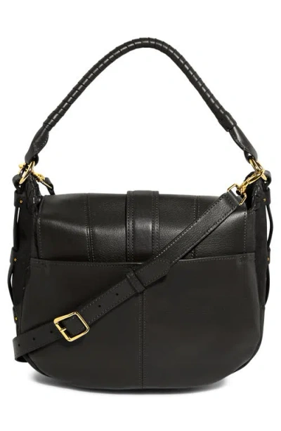 Aimee Willow Convertible Leather Shoulder Bag In Black